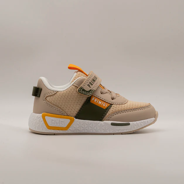 Primigi 1447611 – Sneakers bambino sportive con velcro e lacci elastici beige naturale - immagine 4