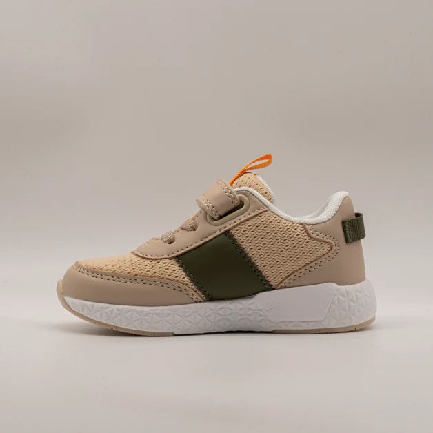 Primigi 1447611 – Sneakers bambino sportive con velcro e lacci elastici beige naturale - immagine 3