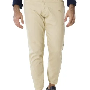 Jeans uomo cotone 100% casual regular fit 5 tasche con lievi rotture