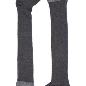 Calzie da donna parigina in lana traforati orlo in lurex