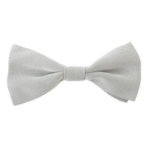 Papillon seta da uomo grigio