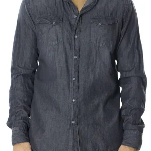 Camicia da uomo slim fit con taschini sul davanti in cotone