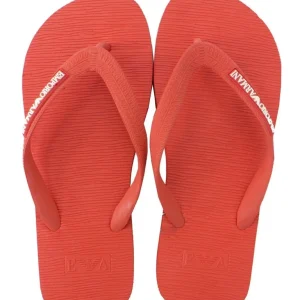 Infradito da uomo in gomma tinta unita emporio armani