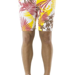 Bermuda uomo casual 5 tasche in cotone slim fit fantasia floreale
