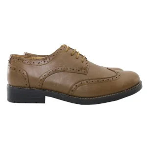 Francesine uomo cuoio eco pelle matta stile inglese con suola in gomma nera