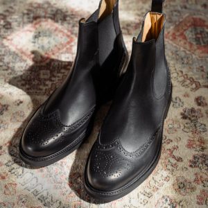 Stivaletto Chelsea Brogue in Pelle