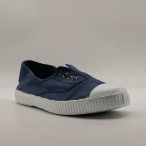 Victoria 106623 – Sneakers donna in tela sostenibile con elastico - blu marino