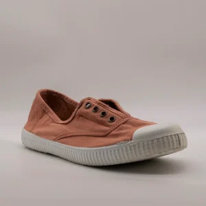Victoria 106623 – Sneakers donna in tela sostenibile con elastico - arancio teja