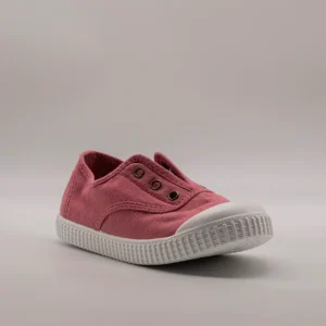 Victoria 106627 – Sneakers bambino in tela sostenibile con elastico - rosa frambuesa