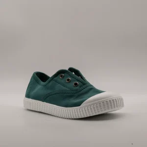 Victoria 106627 – Sneakers bambino in tela sostenibile con elastico - verde lago