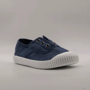 Victoria 106627 – Sneakers bambino in tela sostenibile con elastico - blu marino