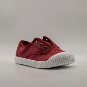 Victoria 106627 – Sneakers bambino in tela sostenibile con elastico - rosso