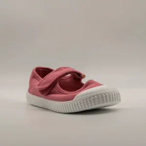 Victoria 136605 – Ballerine bambina in tela sostenibile con velcro frambuesa