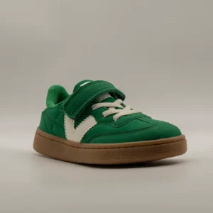 Victoria 256109 OSLO - Sneakers bambino con velcro e lacci elastici verde